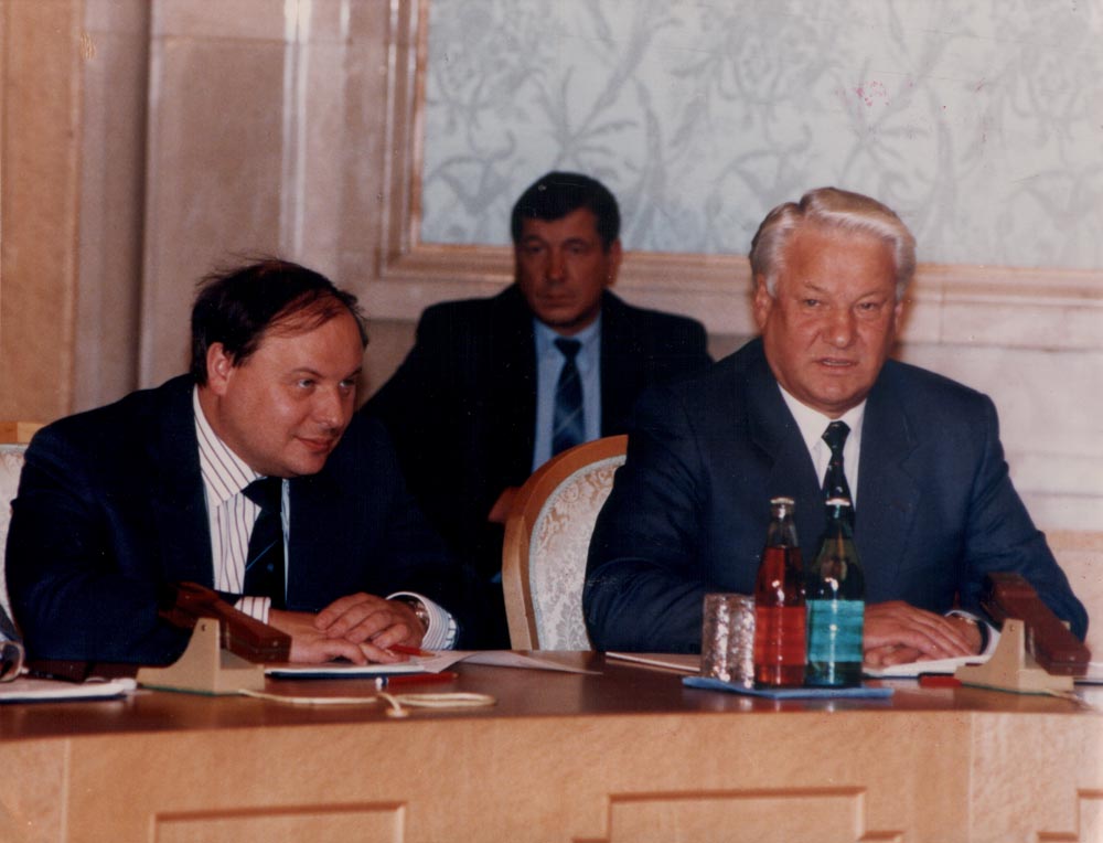 Е. Гайдар, Б. Ельцин, Кремль, 1992г.