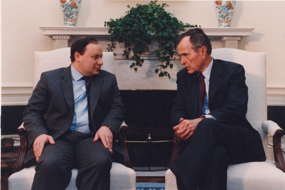 Е.Гайдар, Дж. Буш, 1992г.